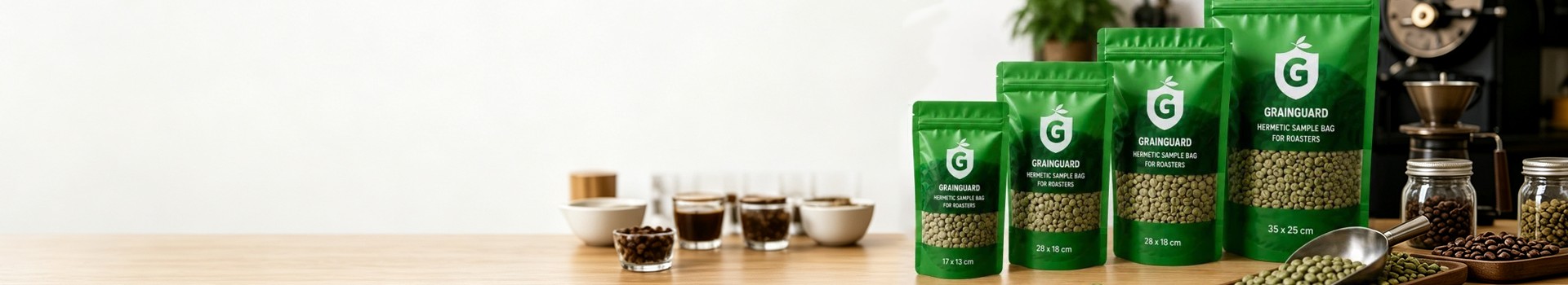 Kaffebønne hermetisk prøvepose