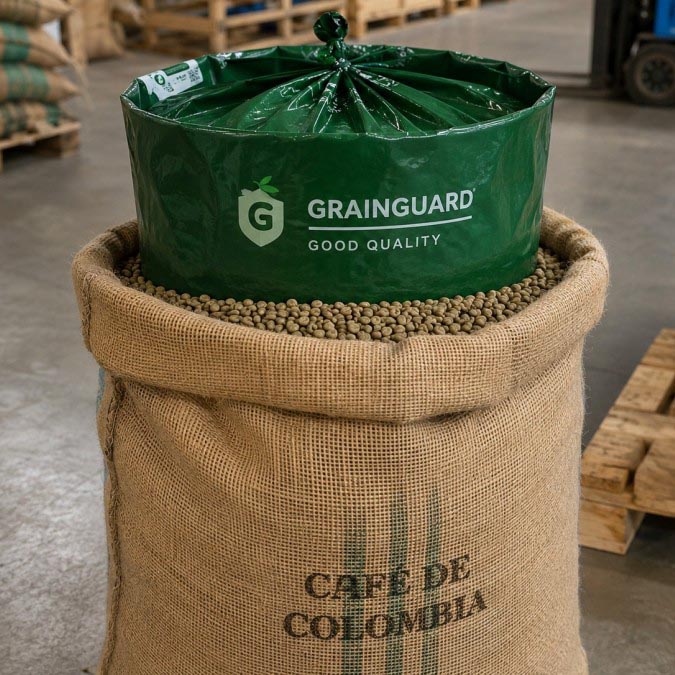 Grøn kaffebønne hermetisk jute liner